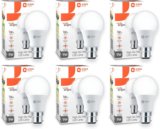 Orient Electric 9 W Basic Round B22 LED Bulb(White, Pack of 6)
