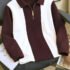 Try This Striped Men Zip Neck Green, White T-Shirt