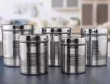 Tactware Steel Grocery Container  – 500 ml, 800 ml, 1200 ml, 1600 ml, 2100 ml(Pack of 5, Silver)