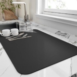 TAGPR Dish Drying mat for Kitchen Water Absorbent mats for Kitchen Utensils Large Dry mat for Kitchen Utensils Drying mat Water Absorbent mats for Kitchen Large Size 58x38cm (Design 5)