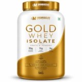 Bigmuscles Nutrition Gold Whey Isolate (1kg, Rich Chocolate) | 27g Whey Protein Isolate 90% | 7 Natural Ingredients Only | 0 Added Sugar | Clean Label Project Purity Award USA