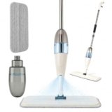 Zureni Spray Mop Set with 1 Adjustable Microfiber Head Material Extendable Handle & Replaceable Mop-Pads for Industrial Household Floor Cleaning Mopping