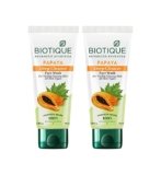 Biotique Papaya Deep Cleanse Face Wash | Gentle Exfoliation | Visibly Glowing Skin | 100% Botanical Extracts| Suitable for All Skin Types | 2x100ml