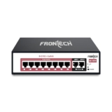 Frontech 8+2 Port PoE+ Switch | 120W PoE | 8×10/100 Mbps PoE Ports + 2 Uplink Ports | 250m Extend Mode | Plug & Play | Network Protection | Ideal for CCTV, IP Camera, Router & Office Use (NC-0079)