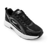 Red Tape Men’s Sneakers Black White Mesh Pu Round Toe Lace-Up, 8 UK