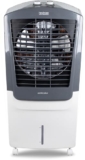 Hindware Smart Appliances Vectra Plus 70L | Desert Air Cooler with Woodwool Pads, Inverter Compatible, Castor wheels and motorized air flow control & High Air Delivery (White & Grey)