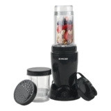 SINGER Nutricool Juicer Mixer Grinder | Smoothie Maker | Powerful 500 Watts Copper Motor | 2 Transparent Jars | Stainless Steel Blades | ISI Certified | 2 Years Warranty | Black