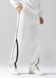 VEXUA Striped Men White Track Pants