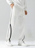 VEXUA Striped Men White Track Pants