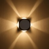 Desidiya® LED Outdoor UP Down Wall Light (Pack of 1) IP-65 Rainproof & Shockproof Alluminium Body 4 Way Exterior Wall Step Light Fixture (Warm White)