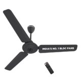 atomberg Efficio Alpha 1200mm BLDC Ceiling Fan with Remote Control | BEE 5 star Rated Energy Efficient Ceiling Fan | High Air Delivery with LED Indicators | 2 Year Warranty (Pebble Grey)