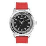 Helix by Timex Analog Watch for Man with Black Round Dial & Red Silicone Strap Band Water Resistant Men’s Wrist Watches – TW043HG23