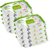 Newleaf Premium Baby Wipes | 99% Pure Water, Aloe Vera & Glycerine with Lid, Pack of 10(720 Wipes)
