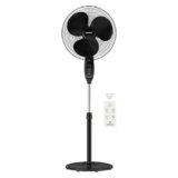 Havells Gatik Pro 400mm BLDC Pedestal Fan| 120 Ribs Guard for Safety| Smooth Oscillation| Heavy Base| ISI Marked | 2 Year Warranty | Black