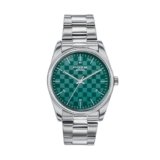 Sonata Poze 9 with Quartz Analog Green Dial Silver Strap Watch for Men – SP70033SM07W