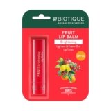 Biotique Fruit Whitening/Brightening Lip Balm | Hydrated and Nourishing Lips| Visibly Lighter Lips | Evens Out Lip Tone | De-pigmentation Balm |100% Botanical Extracts| All Skin Types | 4G