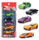 Amazon Brand – Jam & Honey Premium Die-Cast Metal Car | Free Wheel Toy Vehicle for Kids | Realistic Design | Vibrant Paint | No Assembly | Collectible Mini Car Model | Pack of 5 | Multicolor