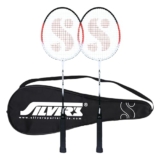 Silver’s Aluminium Stricker Badminton Kit (2 Racquets with Full Cover)(Red/White)