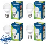 Crompton 9 W Basic Standard B22 LED Bulb(White, Pack of 4)