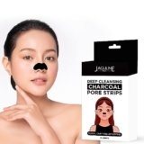 JAQULINE USA Charcoal Nose Pore Strips | Deep Cleansing Nose Strips for Blackhead & Whitehead Removal | Infused with Bamboo Charcoal & Aloe Vera | Unclogs Pores & Removes Oil & Dead Skin – 10 Strips