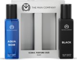 THE MAN COMPANY Iconic Duo Perfume Gift set| Black EDT+ Aqua EDP- (2x20ml)|Long Lasting Perfume Eau de Toilette  –  40 ml(For Men)