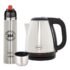 BOLDSTUFF Pack of 2 Insulated Water Bottle, Triple Wall Vacuum Stainless Steel Jug (Cold for 18+ Hrs), Leak Proof & Non-BPA, Water From Bottle for Hiking, Camping and Hotel (2.1L BLUE + 2L BLACK)