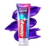 Closeup White Now purple color corrector toothpaste for Teeth Whitening | Reverses 1 Year of Yellow Stains to whiten teeth| Enamel safe & for daily use – 100g