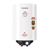 Crompton Arno Plus 10L 5‑Star Storage Water Heater | Anti‑Scale Technology for Hard Water up to 2000 ppm | 8 Bar High‑Rise Pressure | 5‑Level Safety | Free Installation & Pipes | 8 Year Tank warranty