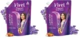 Vivel Fragrant Body Wash, Lavender & Almond Oil Shower Gel, 400 ml Supersaver Refill Pouch, Moisturizing Bodywash, Soft & Smooth Skin, Effective Cleansing, For Women & Men (Pack of 2)