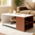 Royaloak Lucca Italian Marble Dining Table | 5D Printed Natural Stone Top | Rounded Corners & Curved Edges | Hourglass Base with Leatherette Detail | 6 Seater Dining Table | Italian Collection