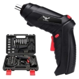 JENABOM Electric Screwdriver, 3.6V Cordless, 44pcs Screwdriver Bit Set, Front LED Light, Flexible Shaft, Micro USB, Carrying Case, Ideal for Home Improvement Furniture Assembly.