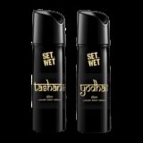 SET WET Yodha,Tashan Luxury & Long Lasting Body Spray I Manly & Luxury Fragrance for Men Deodorant Spray  –  For Men(300 ml, Pack of 2)