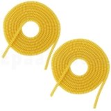 J’TTON Spiral Triple Color (2 Pcs) 1.4 Meters Each-Full Size Cable Cord Charger Protector Saver Winder for iPhone & Android Charging Cables (Yellow)