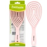 Midazzle Premium 3D Detangling Hair Brush for Women & Men- Anti Hair Fall Comb for Curly, Wavy & Straight Hair | Hair Straightening Brush, Wet & Dry Styling Brush | Scalp Massager, Frizz Control & Tangle Free Grooming Brush (MIHB0014) Assorted