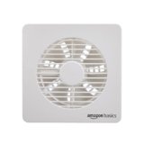 Amazon Basics Axial 6” Fan | 22W | 7 Blades | 135 mm Sweep | 7.5 dB Low Noise | Window Mount | Wall Switch Control | White Plastic Body