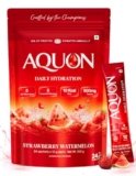 AQUON Electrolyte Hydration Drink Mix, Strawberry Watermelon, 24 Sachets