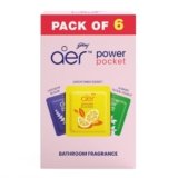 Godrej aer Power Pocket | Bathroom freshener – Assorted Pack of 6 | Lasts up to 30 days | Toilet freshener, 60g