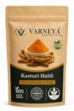 VARNEYA Naturals Kasturi Haldi 100g| Wild Turmeric (Curcuma Aromatica) | Pure Organic Raw Herbal | Premium Quality