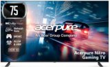 acerpure NITRO 189.2 cm (75 inch) QLED Ultra HD (4K) Smart Google TV with 120 Hz GTV 5.0 ,Android 14 ,Dolby Vision & Dolby Atmos,40W Sound,Tuner,Wi-Fi Direct,ALLM ,VRR,MEMC,Karaoke,AI,Gaming ,Wall Mount(AP75UG75PNTO5)