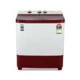 Midea 6.5kg Semi Automatic Top Load Washing Machine, Dual Wave Pulsator, Heavy Duty Motor, 1350 RPM High-Speed Spin, Collar Scrubber, Top Load Washer (MWMSA065PDX (MW), Maroon-White)