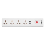 One Beat Extension Board with 2 USB and 4 Socket,Power Load 10 AMP 4 Meter Long Power Cord – White (4 Socket + 2 USB + 4 M)