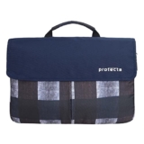Protecta Charlie 14.1 Inch Stylish Laptop Bag for Women & Men, Ideal as Office Hand Bag or as Sling Bag Soft Velvety Interiors & Water Repellent Outer Fabric – (Distressed Checks Print)