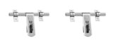 Harrison BH0820 Heavy-Duty Glossy Finish Stainless Steel Aldrop for Main Door | Door Latch for Wooden Door, Gate, Double Door, Single Door | Door Accessories| 8 Inch, Rod Thickness 14mm (2 Set)