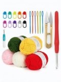 SHOP141 Crochet Hobby Kits for Beginners with Acrylic Yarn, Learn DIY Set Included Crochet Yarn Supplies DIY Tools,Crocheting Kit for Adults Kids
