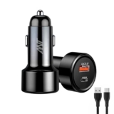Ant Trigger 10 Dual USB Car Charger 48W, PD 3.0 & Quick Charge Fast Charging Car Adapter with 2 USB Ports for Smartphones Tablets Laptops Smartwatch