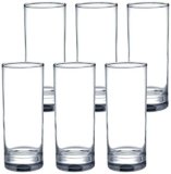 Amazon Brand – Solimo Nia High Ball Glass Set, 325ml, Set of 6, Transparent