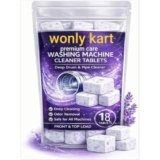 Washing Machine Cleaner Tablets (18Tablets) | Drum & Pipe Deep Cleaner | Lavender Scent | Removes Odour, Limescale & Residue | For Front Load & Top Load Fully Automatic Washing Machines