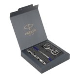 Parker Gift Set| Vector Camouflage Roller Ball Pen Gift Set | Pen with 1 Ink Cartridge & Keychain | Ink Color Blue | Premium set crafted for Gifting