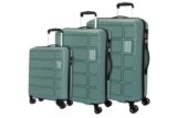 Kamiliant by American Tourister 3 Pc Harrier Edge 8W Set 56 Cm, 68 Cm & 78 Cm – Small, Medium & Large Polypropylene(PP) Hardside 8 Wheels Spinner Luggage Set/Trolley Bag Set (Slate Grey)