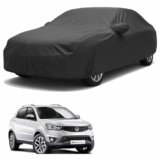 Sulfar 100% Water Resistant Car Body Cover Compatible with Mirror for SsangYong Korando (Triple Stitched, Full Bottom Elastic, Dark Grey)